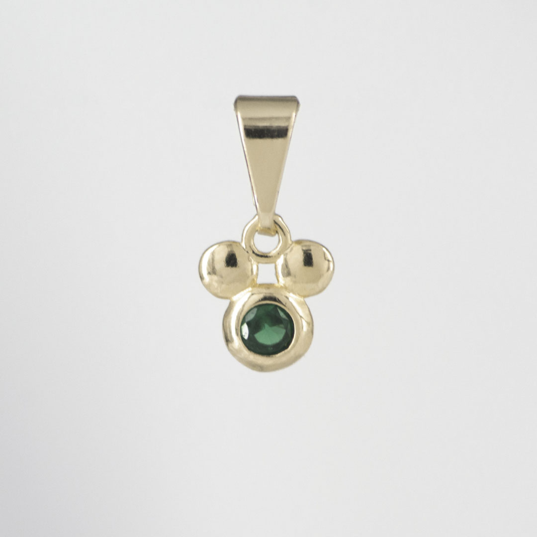 DIJE MICKEY CIRCON ESMERALDA