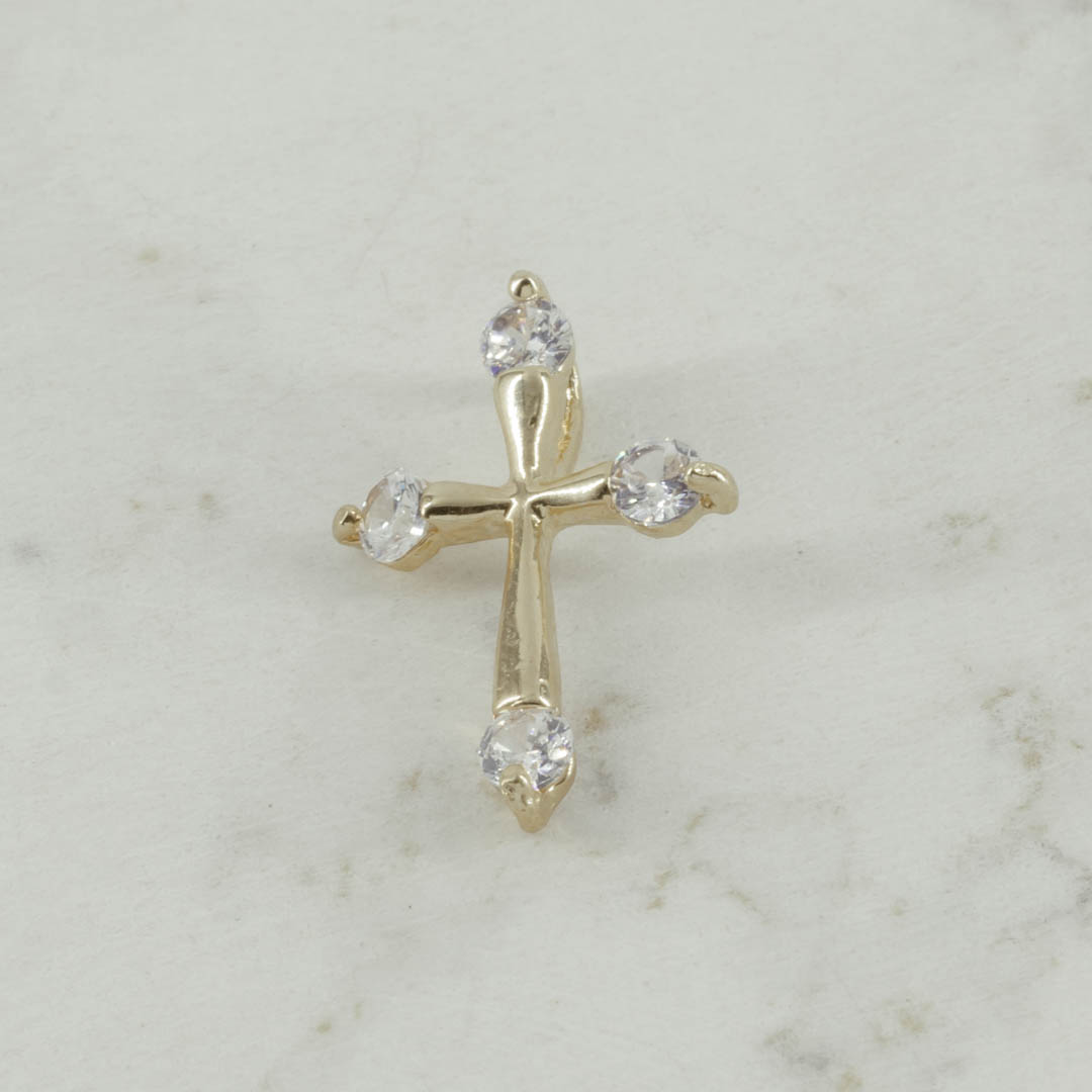 DIJE CRUZ PUNTAS CIRCON