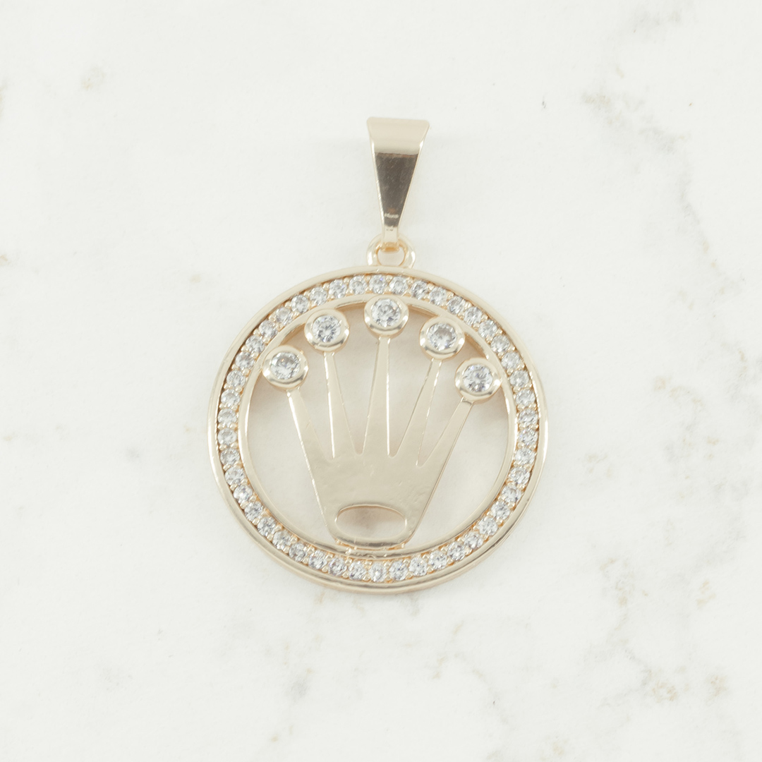 DIJE ROLEX REDONDO CIRCONIAS