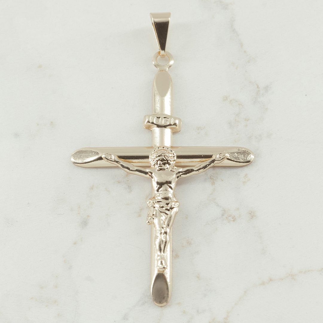 DIJE CRISTO PUNTAS PLANAS GRANDE