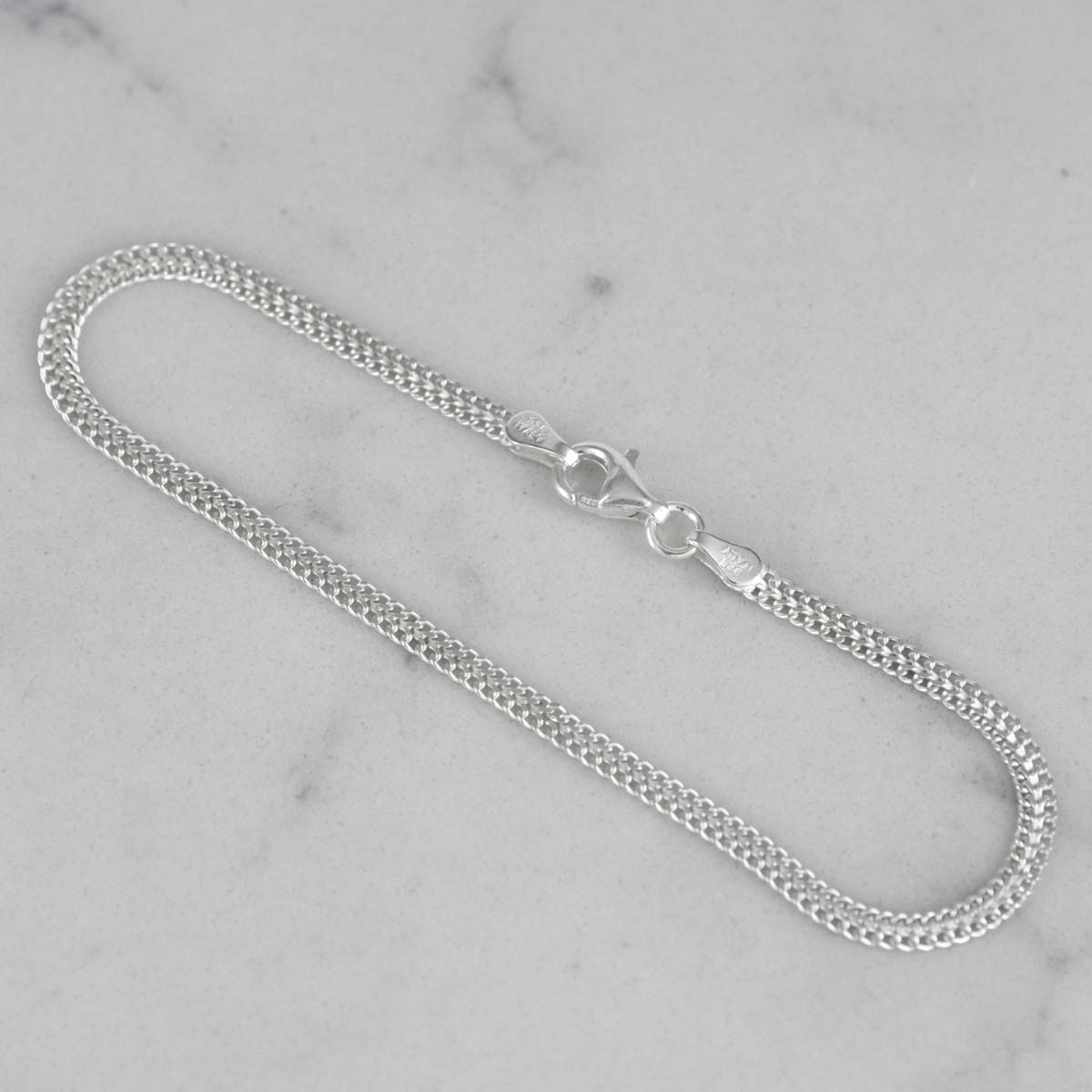 PULSERA CUBANA DOBLE 3MM-18CM