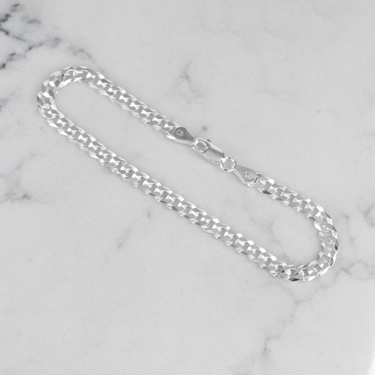 PULSERA CUBANA DIAMANTADA 5MM-19CM