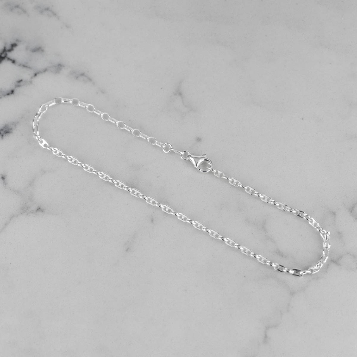 TOBILLERA TEJIDO GUCCI RECTANGULAR 2.5MM