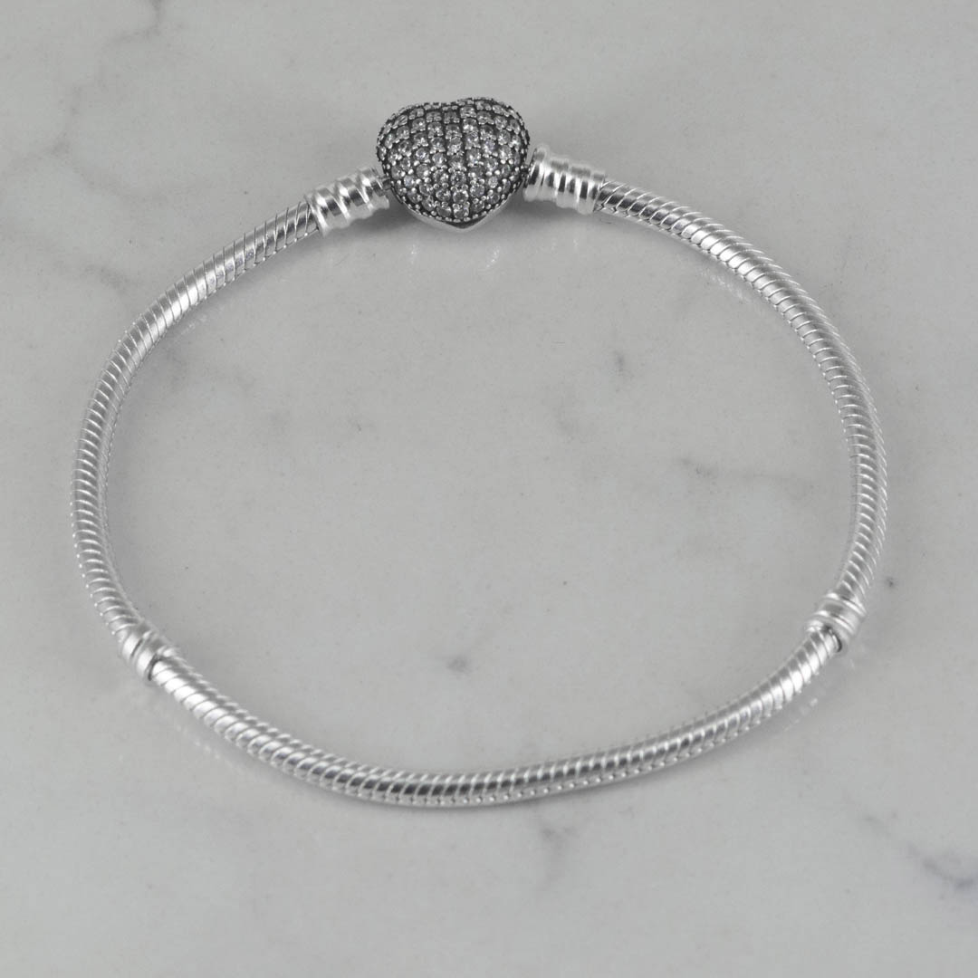 BRAZALETE PANDORA CORAZON FULL CIRCONES T19