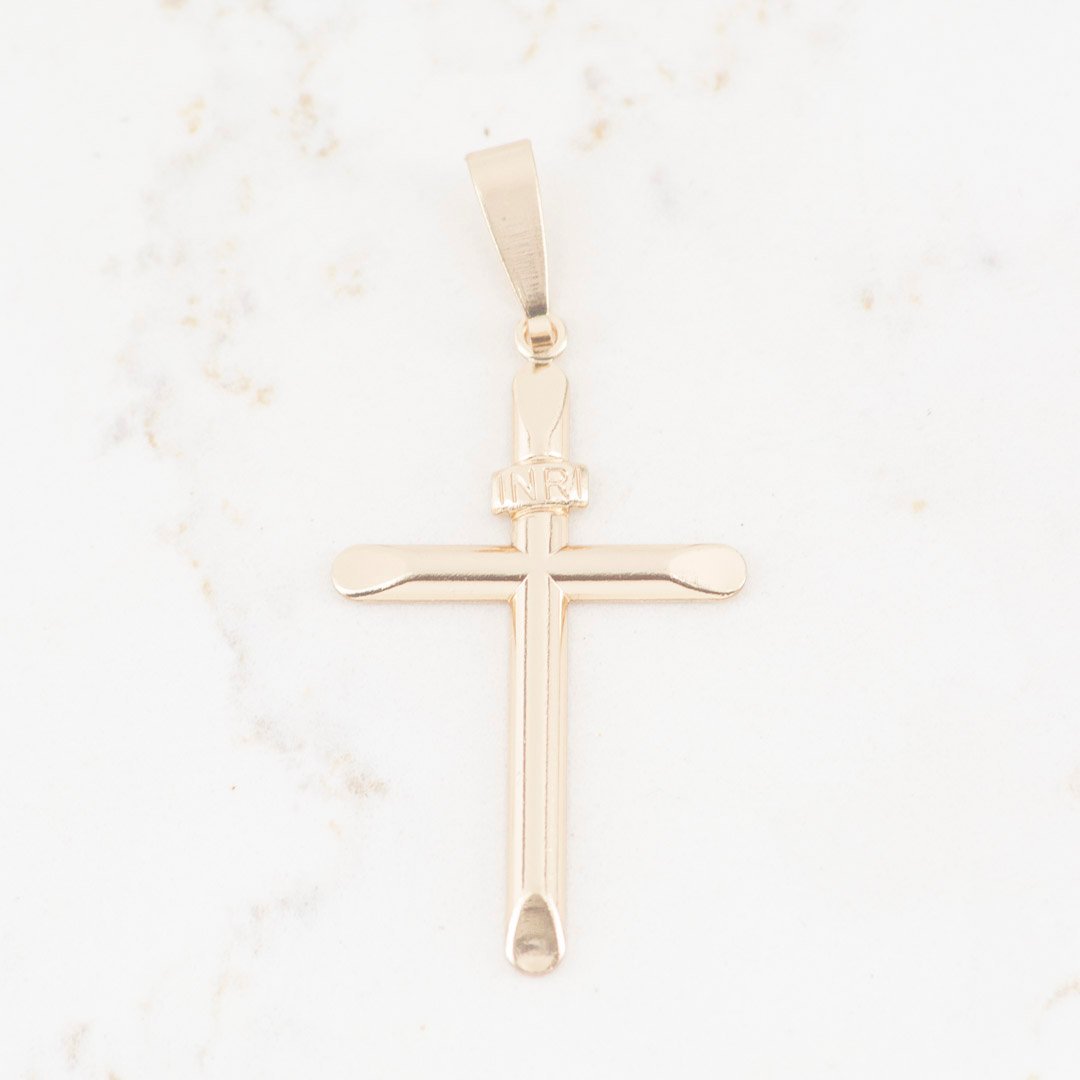 DIJE CRUZ MEDIANA PUNTAS PLANAS