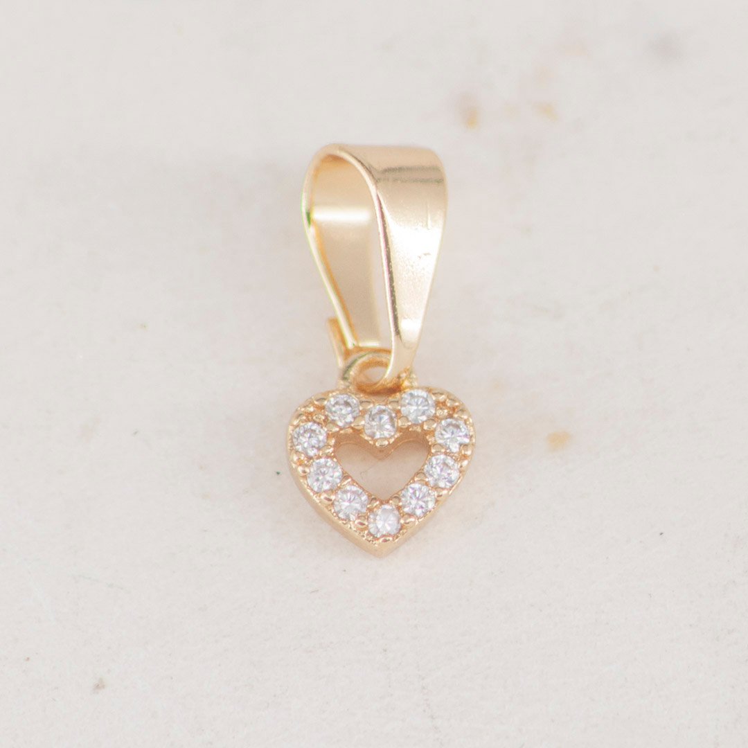 DIJE MINI CORAZON CIRCONES